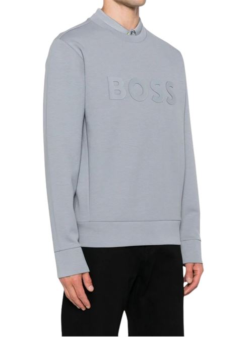 Felpa Boss con logo Grigio Chiaro. Boss Green | 50506119026